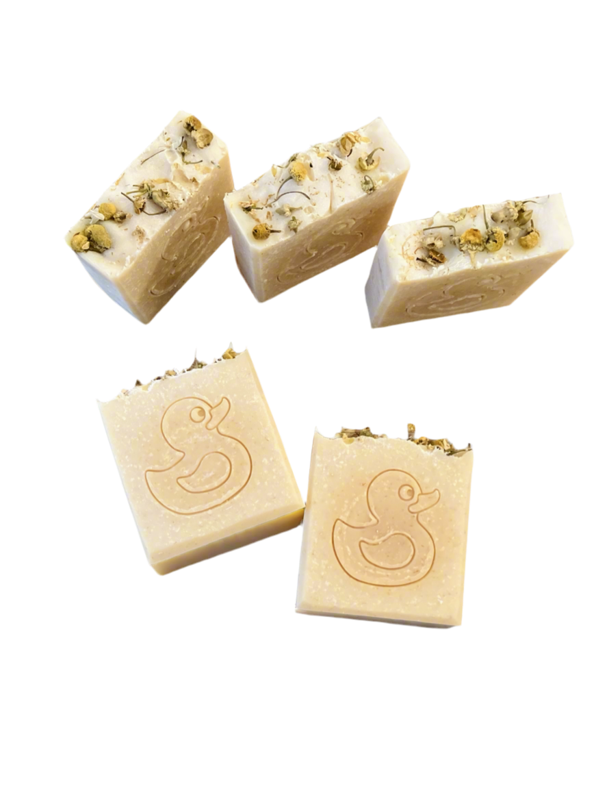 Scrubby Chamomile & Goat Milk All-Natural Grass Fed Tallow Bar Soap (Unscented)