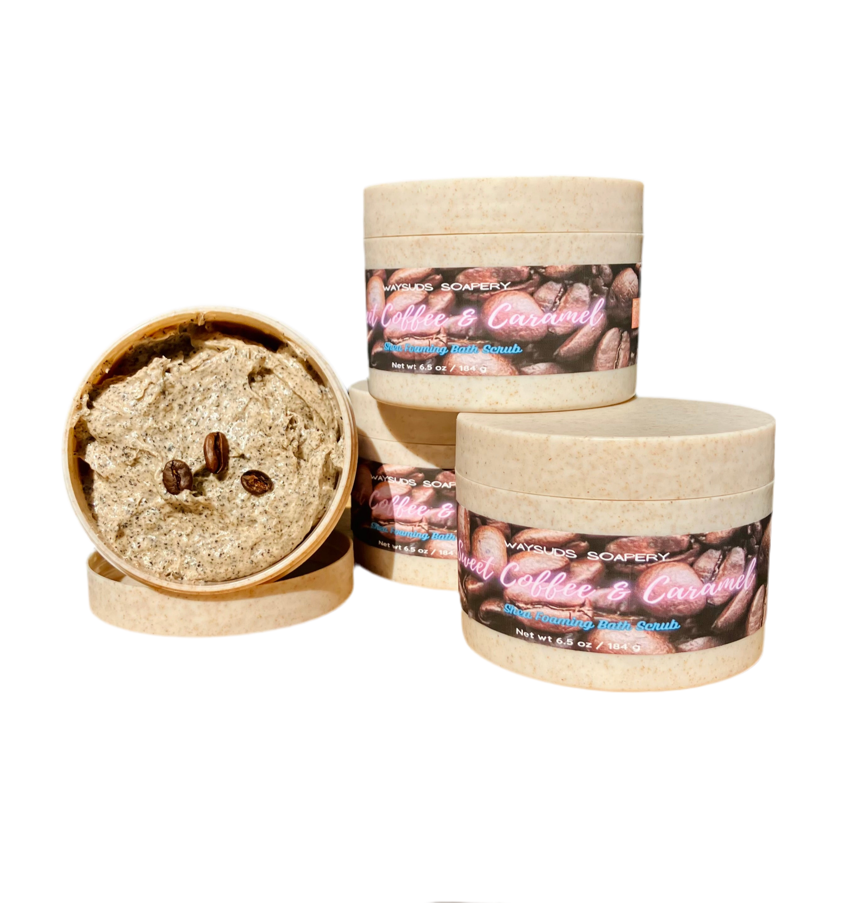Sweet Coffee & Caramel Shea Foaming Bath Scrub