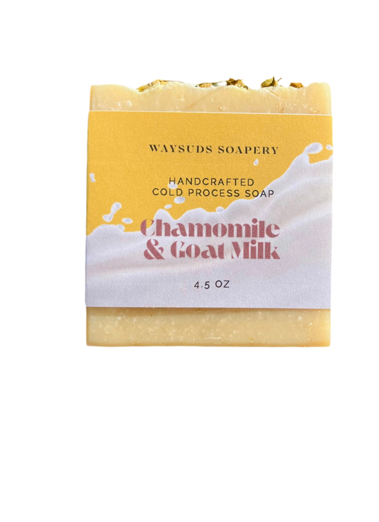 Scrubby Chamomile & Goat Milk All-Natural Grass Fed Tallow Bar Soap (Unscented)