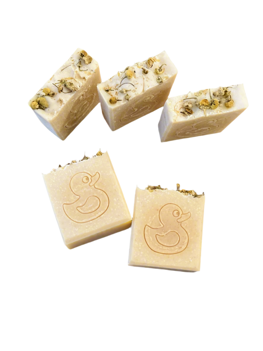 Scrubby Chamomile & Goat Milk All-Natural Grass Fed Tallow Bar Soap (Unscented)
