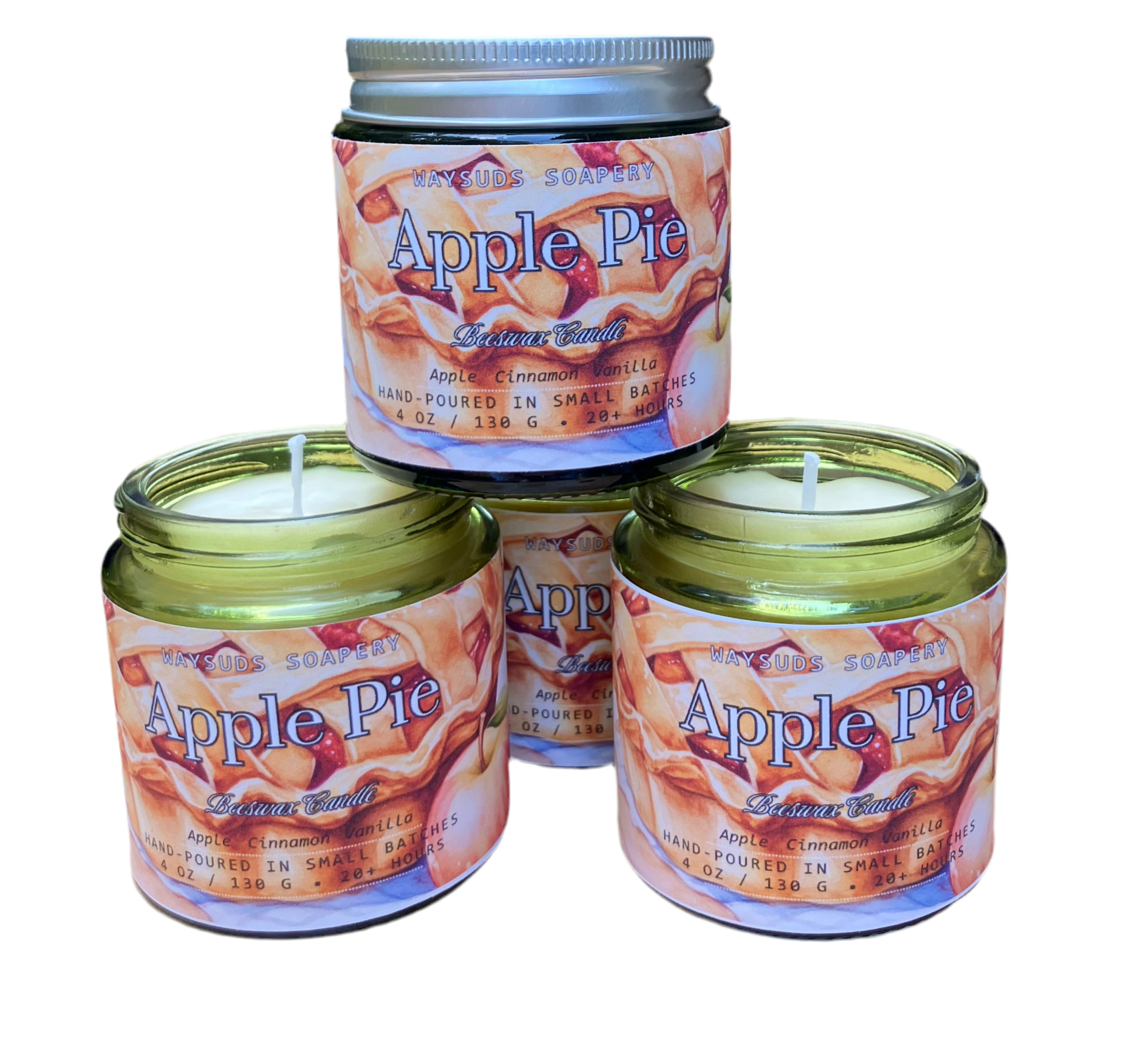 Apple Pie Handpoured Beeswax Candle