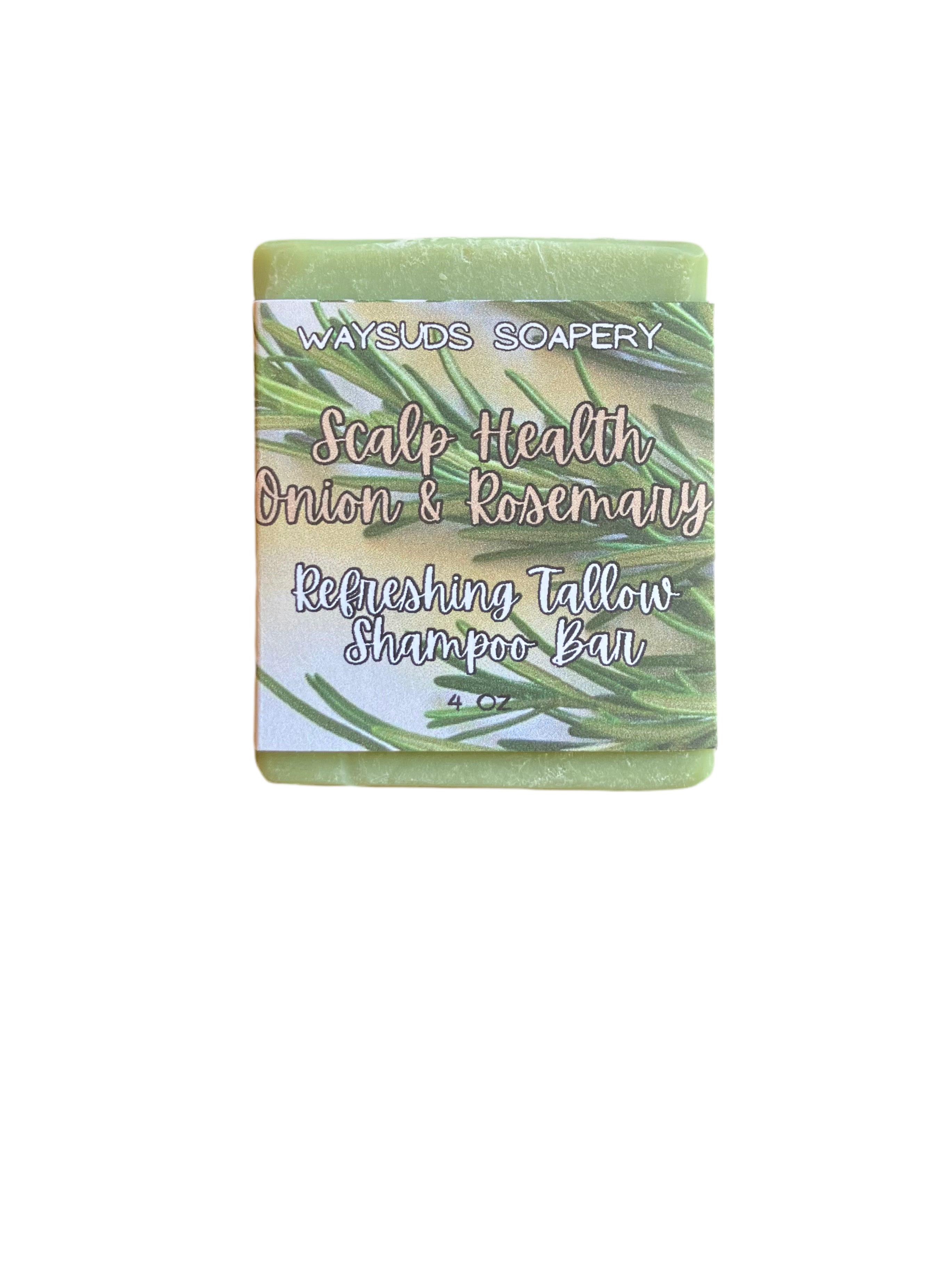 Scalp Health Onion & Rosemary Refreshing Tallow Shampoo Bar